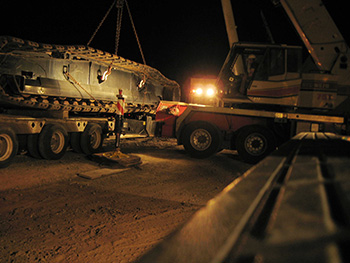 Montana Crane truck loading