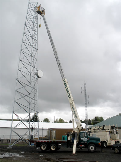 crane setting tower